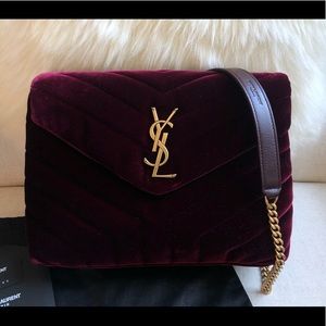 Saint Laurent NWT velvet crossbody. 100% auth